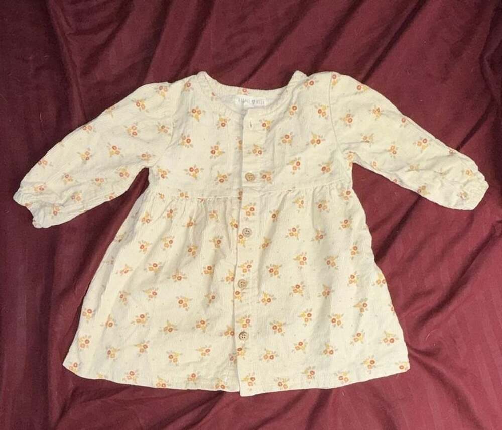 Rabbit + Bear Organic Floral Corduroy Dress 6-9M